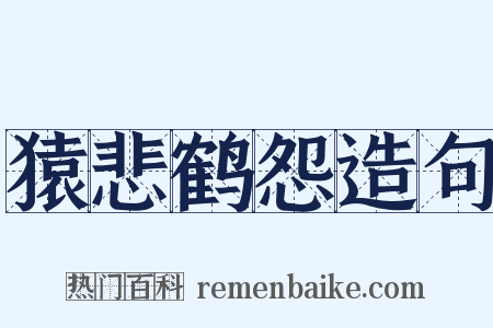 猿悲鹤怨造句是什么意思的图片